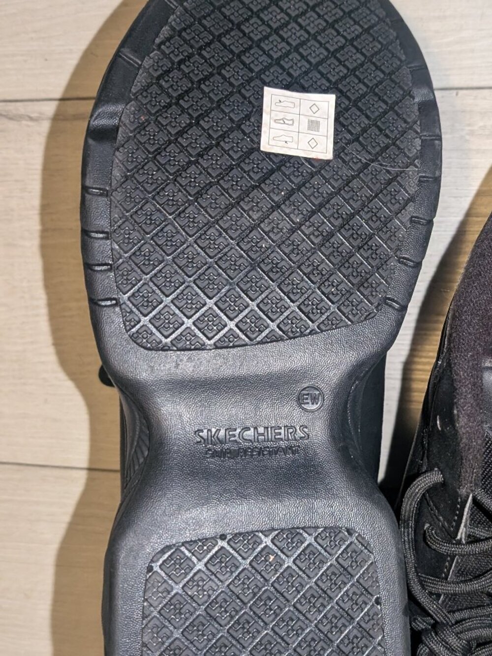 SKECHERS RELAXED FIT MEMORY FOAM BLACK WORK SHOES MENS SIZE 13 - Picture 7 of 8